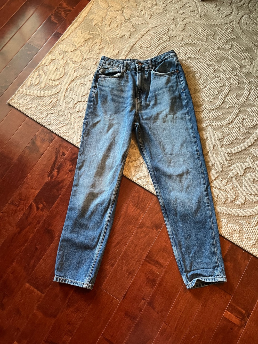 Zara Women Straight-Leg Blue Jeans